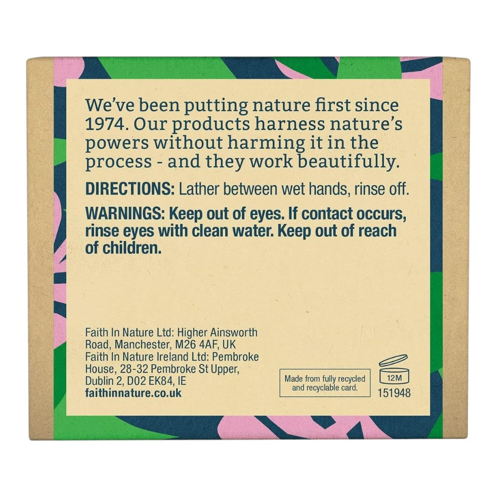 Faith In Nature Tea Tree Vegan Bar Soap 6 × 100g cardboard packaging ingredients