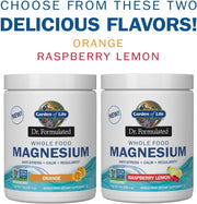 Garden of Life Dr. Formulated Whole Food Magnesium, Orange & Raspberry Lemon variant.