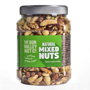 Front image: Sun Valley natural mixed nuts selection 1kg pack assorted nuts packaging