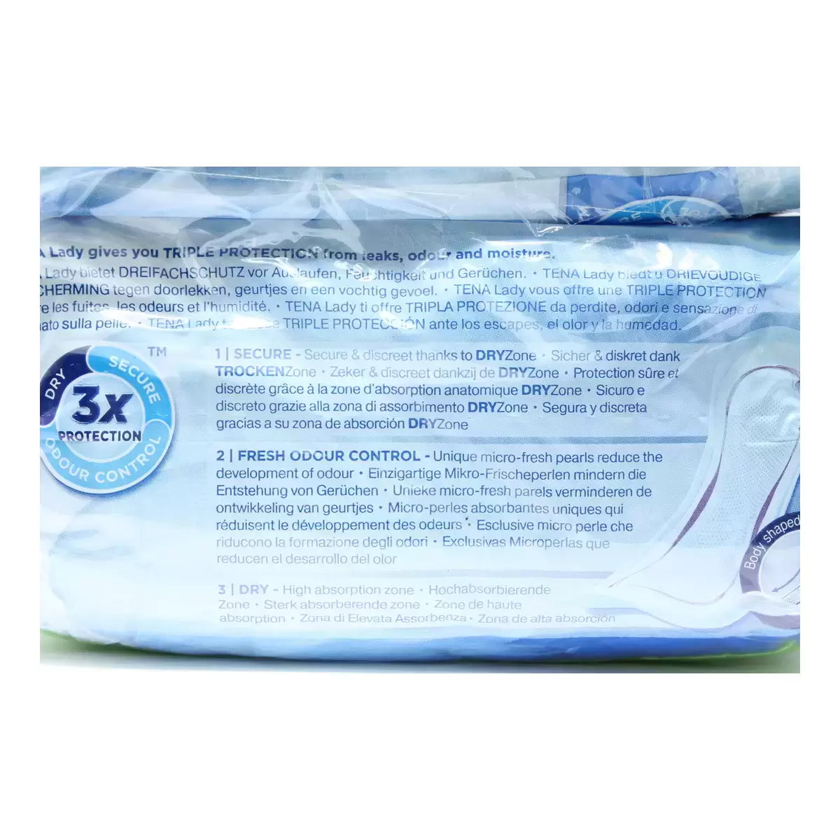 Tena Discreet Lady Extra Incontinence Pads 20 pack product details and materials