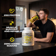 Cellucor C4 Whey Protein Vanilla Bean Flavour protein powder tub 1.57kg shake preparation