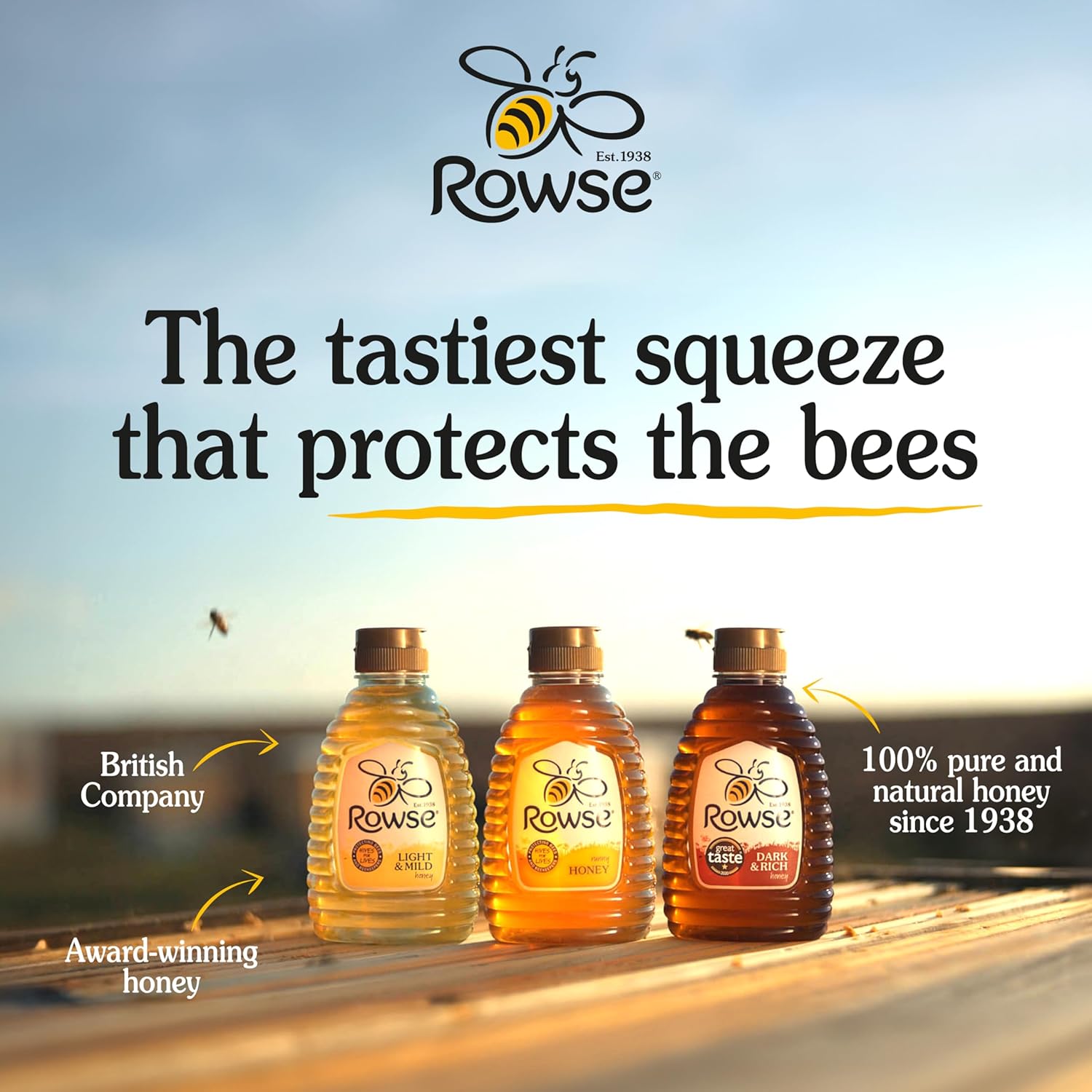 Rowse Set Honey breakfast serving creamy honey tub 1.36kg
