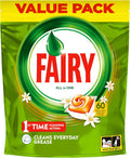 Fairy Capsule per lavastoviglie Tutto in Uno all'Arancia 60 pezzi