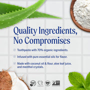 Dr. Bronner's Peppermint Fluoride Free Toothpaste 105ml tube ingredients