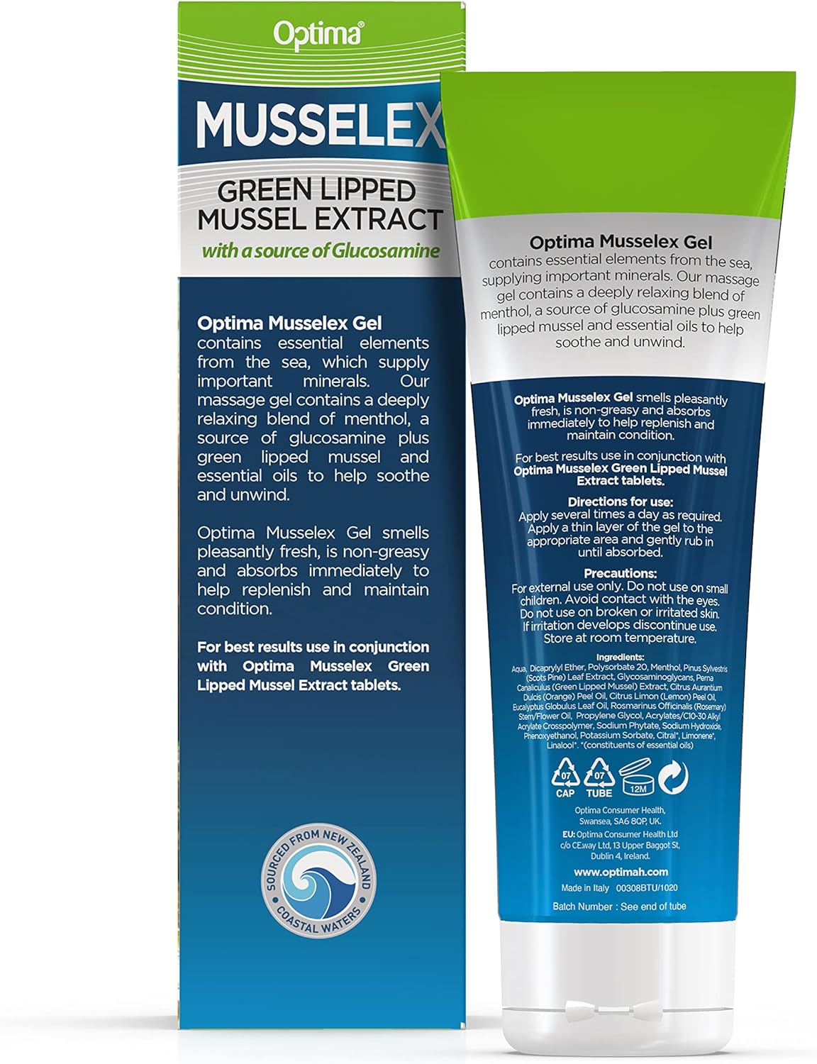 Optima MusselEx Gel – 125ml Cooling & Soothing Gel for Joint & Muscle Relief