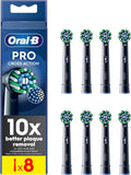 Testine di Ricambio Oral-B Pro Cross Action, Nero - Confezione da 8