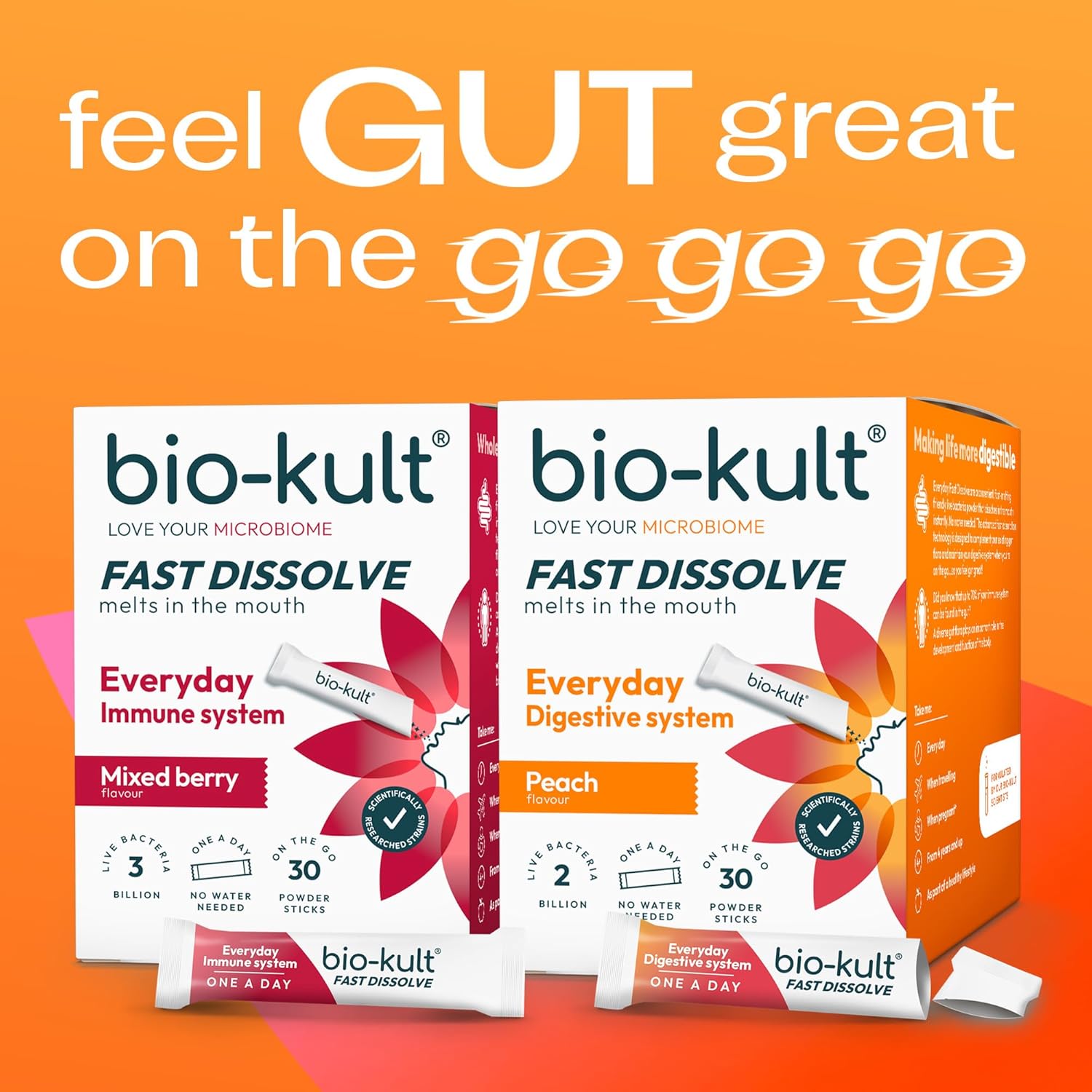 Bio-Kult Fast Dissolve Mixed Berry Powder Sticks 30 Sachets & other variant