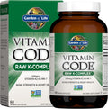 Garden of Life Vitamin Code Raw Complesso K, Vitamina K2 e K1, 60 Capsule Vegetali