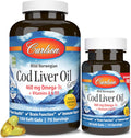 Carlson Gemme di Olio di Fegato di Merluzzo Vitamine A e D3 Limone - 180 Softgel