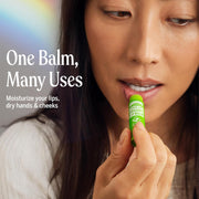 Dr. Bronner's Lemon Lime Organic Lip Balm twist-up tube 4g application
