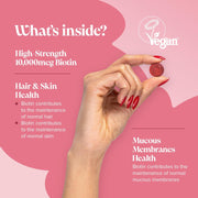 Novomins Biotin Gummies 10000mcg Peach 60 Count biotin 10000mcg supplement benefits