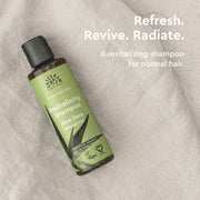 Urtekram Revitalizing Aloe Vera Shampoo bottle, orange scent, 250ml, hair care use