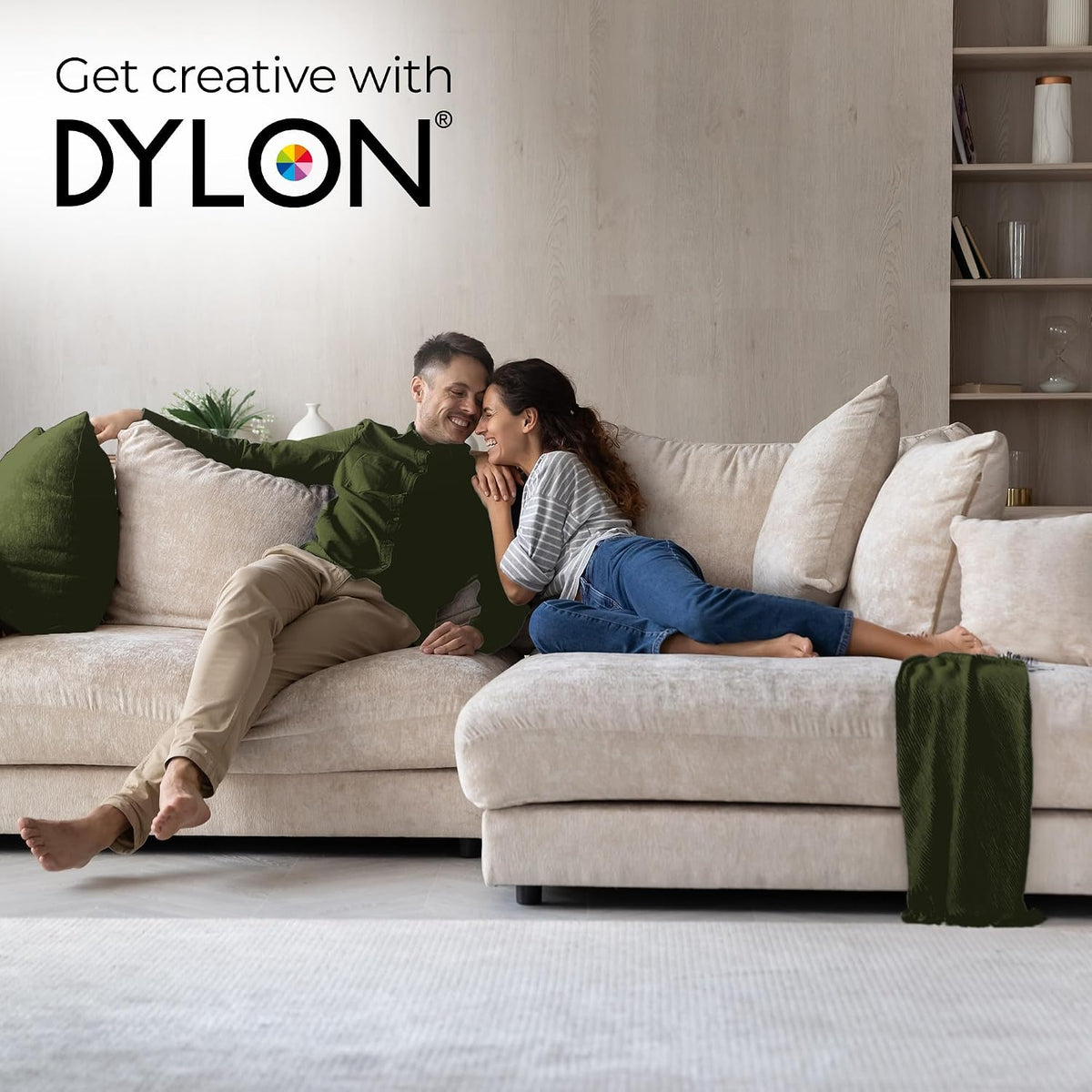 Dylon All-in-1 Washing Machine Fabric Dye Pod Olive Green 350g used for clothing and home textiles