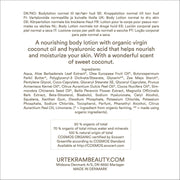 Urtekram Nourishing Coconut Body Lotion 245ml bottle ingredients