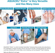 Aquacel Foam Adhesive Square Dressing Pad, 8cm x 8cm - 10 Count