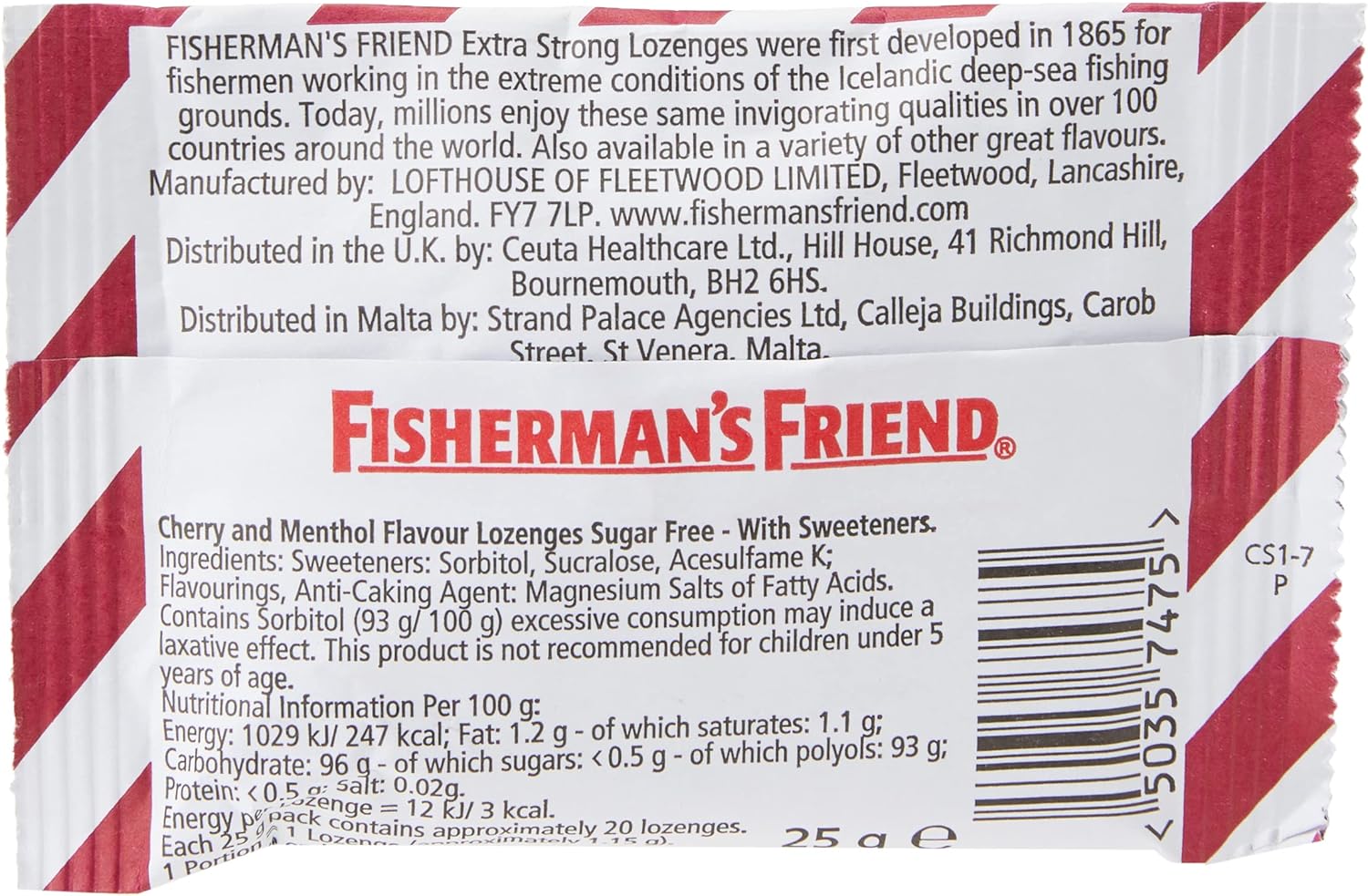 Fisherman’s Friend Cherry & Menthol Lozenges – 24 Sachets