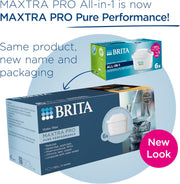 BRITA MAXTRA PRO Pure Performance Water Filter Cartridge 6-Pack box. Old & new packaging.