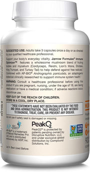 How to Use Image: Jarrow Formulas Immune Optimizer mushroom complex veggie capsules 90 count usage instructions