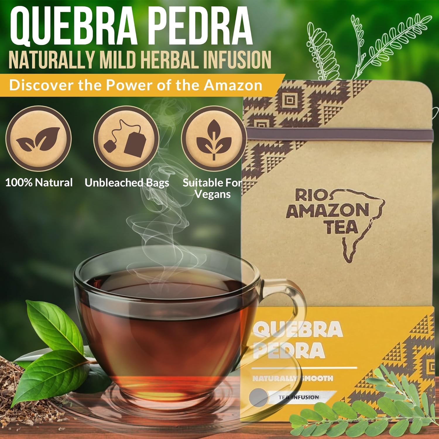 Rio Amazon Tea Quebra Pedra Tea Infusion 40 Teabags