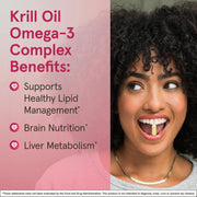 Lifestyle Image: Jarrow Formulas krill oil omega 3 softgels daily supplement use