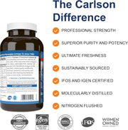 Barcode image: Carlson Salmon Oil omega 3 softgels barcode bottle 230 count