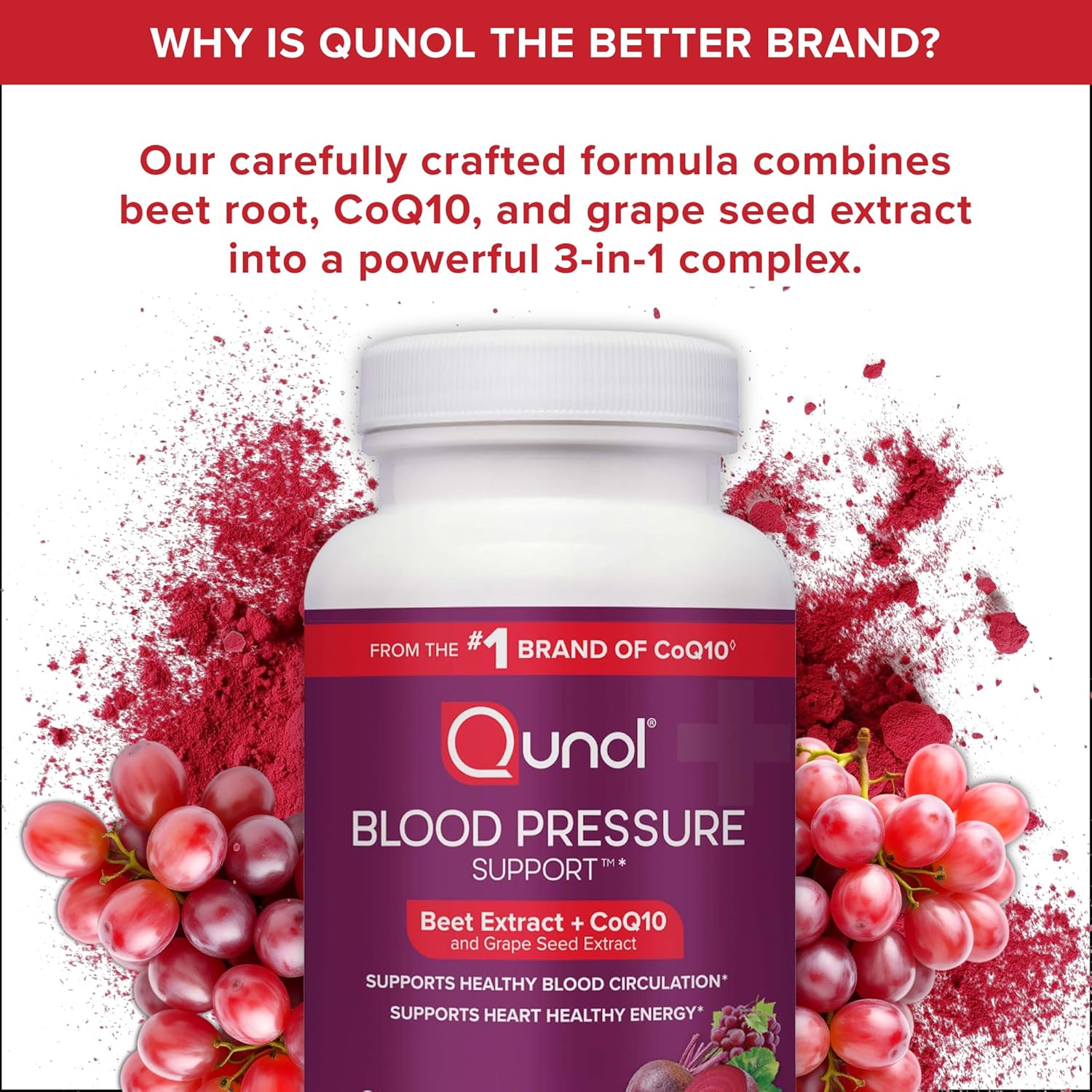 Qunol Beet Root CoQ10 Capsules 60 Count