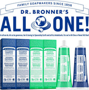 Dr. Bronner's Spearmint Fluoride Free Toothpaste 105ml tube and box for everyday oral care all one