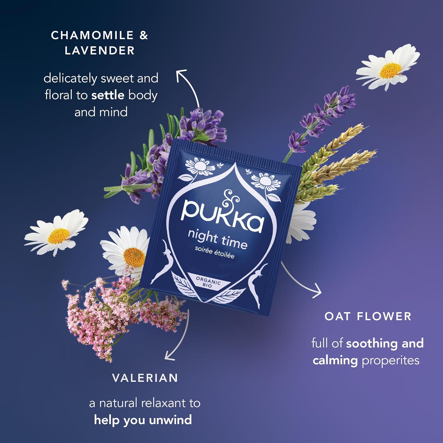 Pukka Organic Night Time Herbal Tea 20g - 20 Sachets