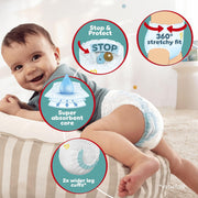 Lifestyle/use image: Pampers Baby-Dry Pants Size 5 64 nappies baby wearing nappy pants