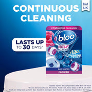 Bloo Self Active Blue Water Flower Toilet Rim Block 3 x 50g