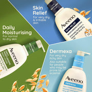 Aveeno Daily Moisturising Body Lotion with Nourishing Oat variants.