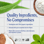 Dr. Bronner's Spearmint Fluoride Free Toothpaste 105ml tube ingredients