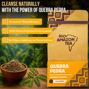 Rio Amazon Quebra Pedra Tea Infusion ingredient information herbal tea 40 teabags