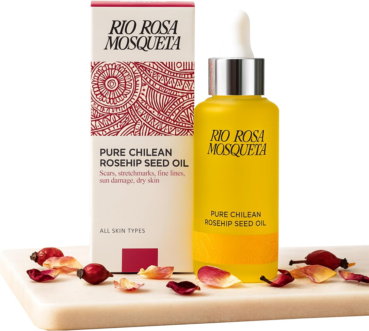 Rio Rosa Mosqueta Pure Chilean Rosehip Seed Oil skincare bottle 20ml