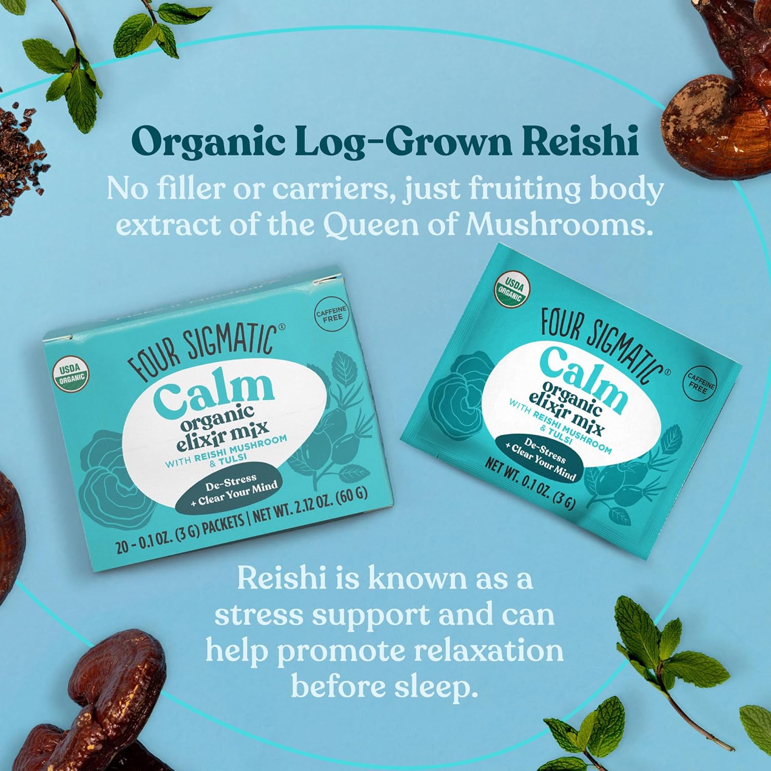 Four Sigmatic Organic Reishi Elixir Mix - 20 Packets