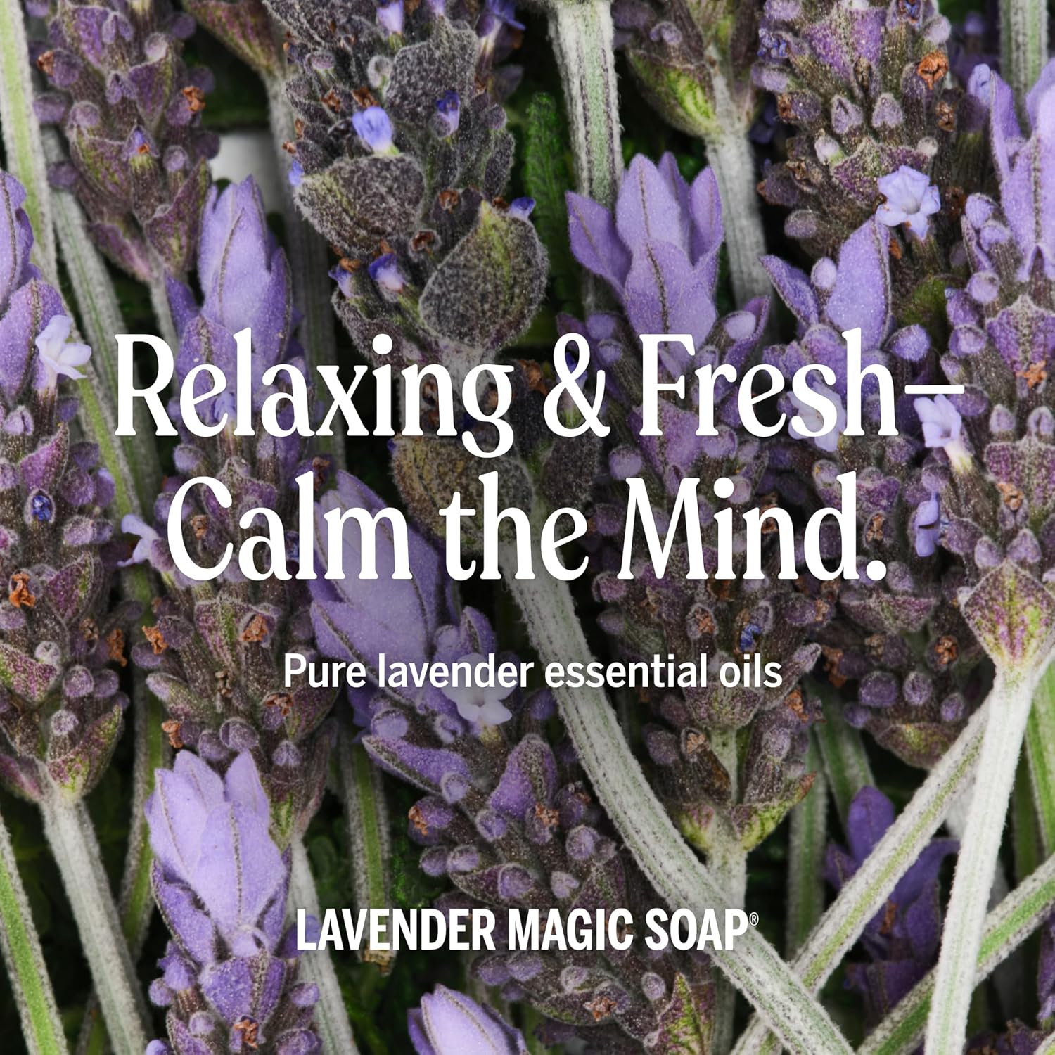 Dr. Bronner's Lavender Pure-Castile Liquid Soap bottle, lavender scent, 945ml, ingredients