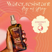 Hawaiian Tropic Glowing Protection SPF20 Dry Oil Gel Spray 200ml