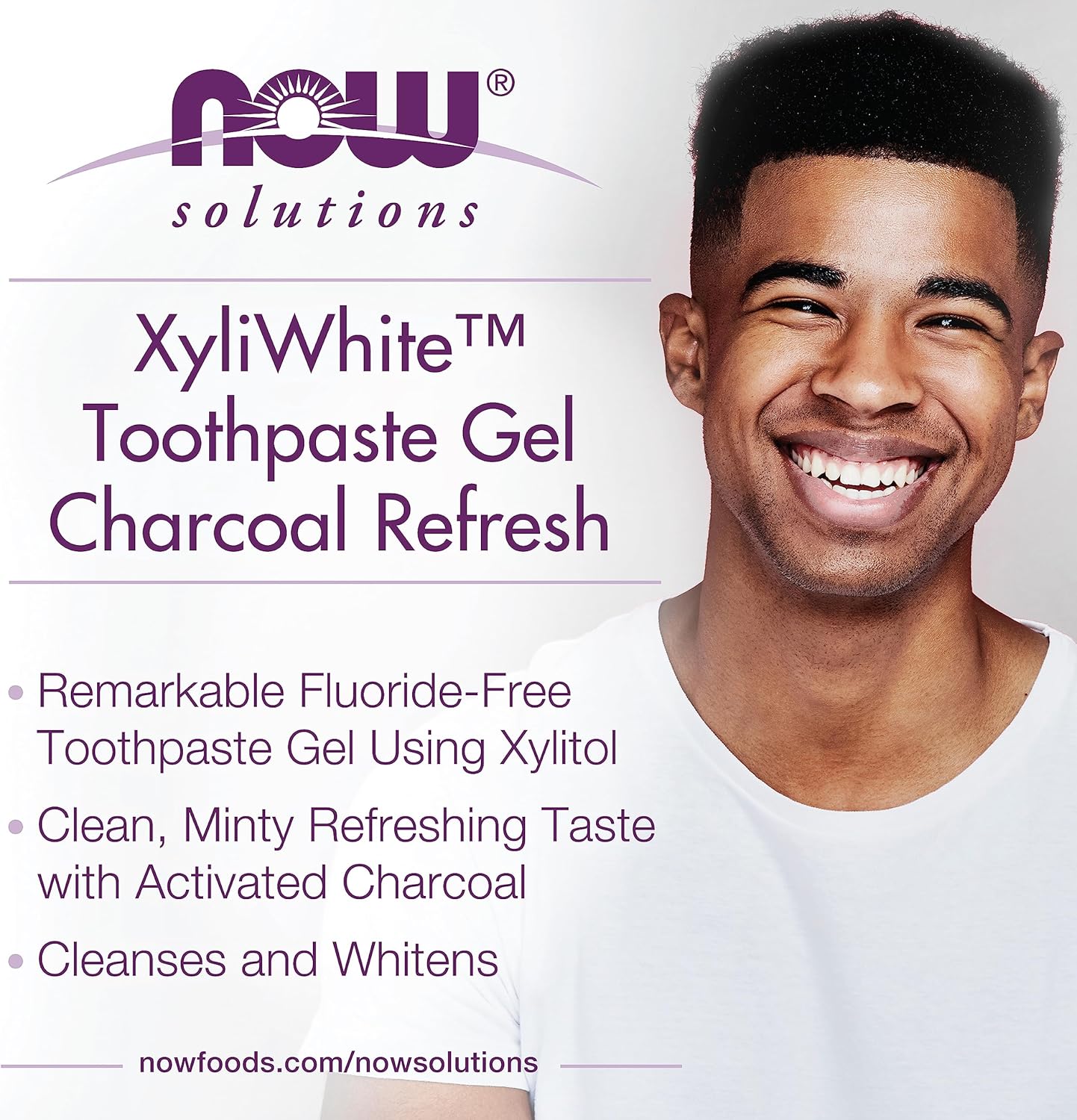 NOW Solutions Xyliwhite Charcoal Toothpaste Gel Mint - 181g