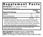 Nature’s Answer Liver Tone liquid extract supplement facts 30ml bottle