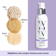 Back label of Color Wow Carb Cocktail showing instructions and ingredients.