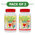 ChildLife Essentials Multivitaminici Gommosi Fragola e Limone - 90 Pezzi