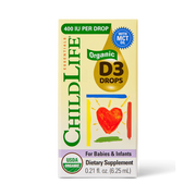 ChildLife Essentials Organic Vitamin D3 Drops liquid box 6.25ml 400 IU per drop
