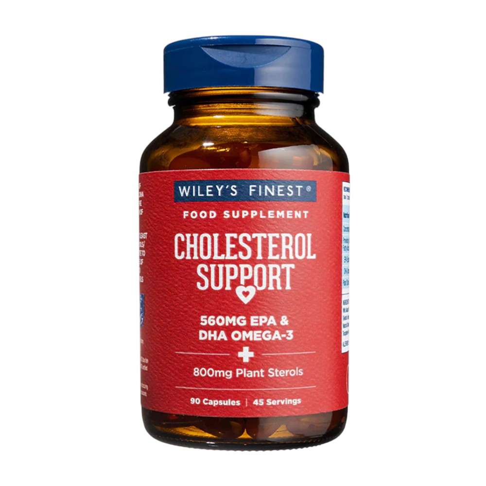 Wiley's Finest Omega-3 Fish Oil with Plant Sterols softgels bottle front label 90 softgels