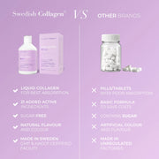 Swedish Collagen Hair Liquid Collagen Citrus Sugar Free 500ml versus other brands