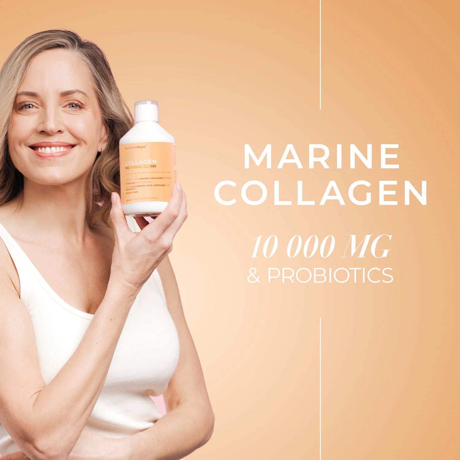 Swedish Collagen Morning Glow liquid fruity 500ml daily routine use