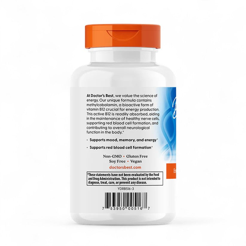 Doctor's Best Fully Active B12 – 1500mcg, 60 - 180 Veggie Capsules