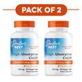 Doctor's Best High Absorption CoQ10 100mg BioPerine 120 Veggie Capsules Pack of 2