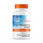 Doctor's Best High Absorption CoQ10 with BioPerine, 200 mg, 60 Veggie Softgels