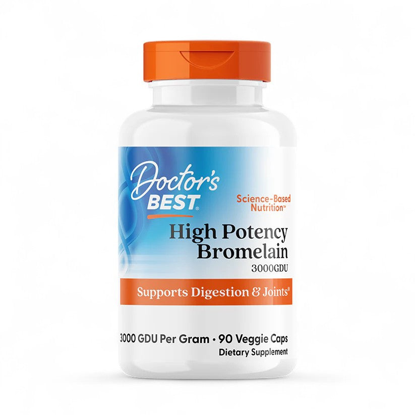 Doctor's Best High Potency Bromelain – 3000 GDU, 90 Veggie Capsules
