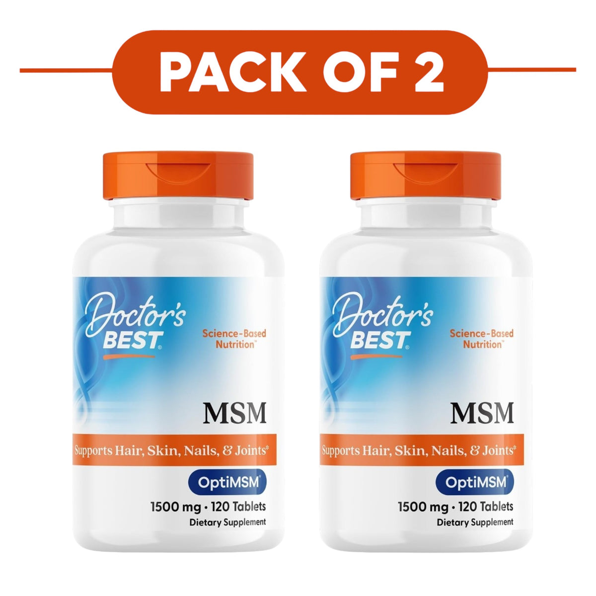 Doctor's Best MSM – 1500mg, 120 Compresse